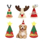 5 Pcs Christmas Dog Hats Cute Cats Party Hats Pet... - Coupon