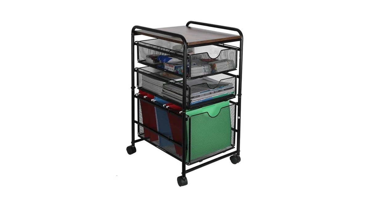 Easypag 3-tier Rolling File Cart With 1 Large 2... - Coupon