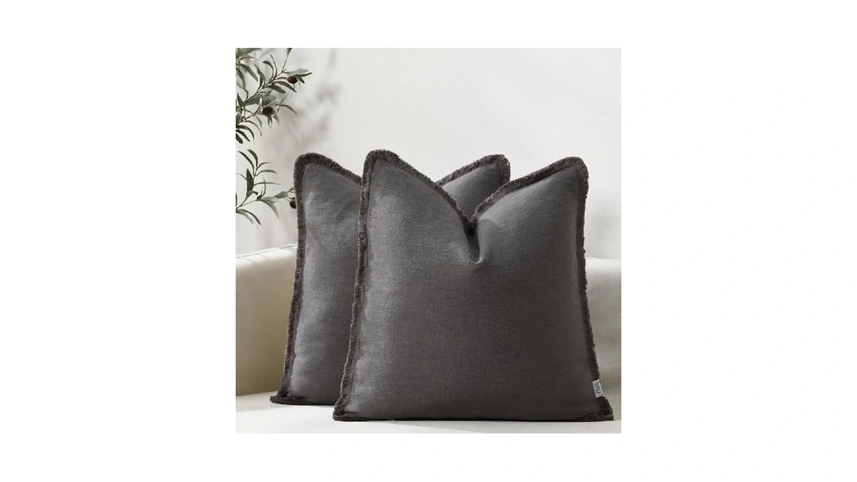 Set Of 2 Decorative Linen Throw Pillow Covers Boho... - Coupon