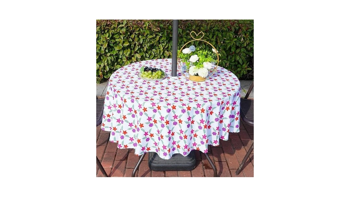 Eternal Beauty 60 Round Tablecloth Waterproof... - Coupon