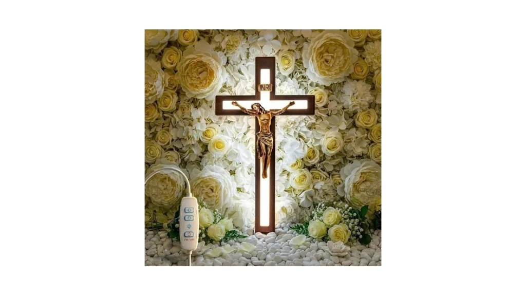Mosavris Crucifix Wall Cross With Jesus With Led... - Coupon