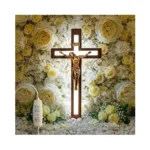 Mosavris Crucifix Wall Cross With Jesus With Led... - Coupon