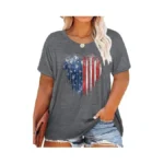 Hdlte American Flag Shirt For Women Plus Size 4th... - Coupon