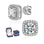 Moissanite Earrings For Women Men 1ct-4ct Def Color... - Coupon