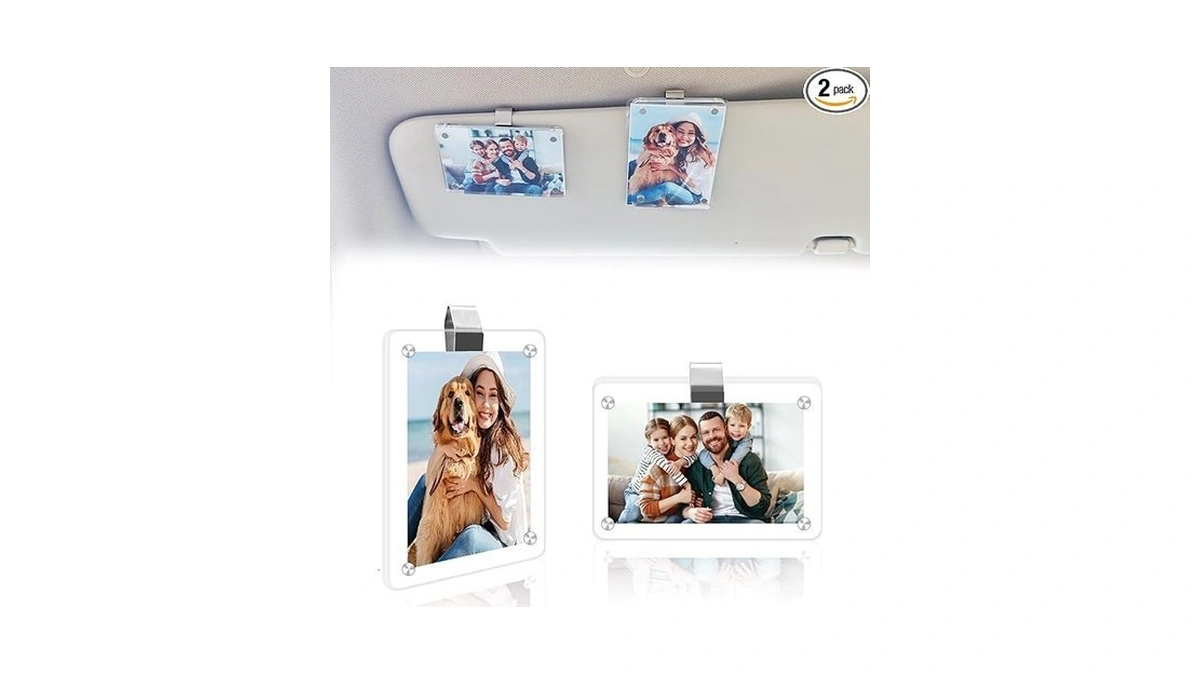 Hiixhc 2pcs Car Picture Holder Magnetic Car Photo... - Coupon
