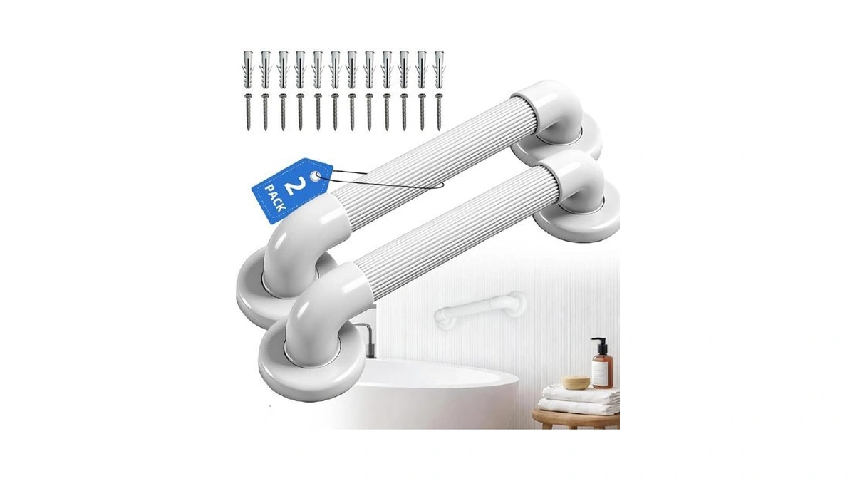 Shower Grab Bar 2 Pack 12 Abs Safety Bars For... - Coupon