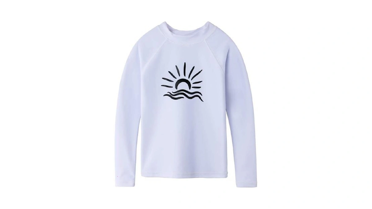 Tfjh E Long Sleeve Swim Shirt For Girls Rashguard... - Coupon