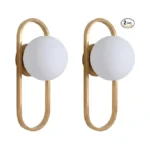Bektas Gold Wall Lamp Sconces Set Of 2 With White... - Coupon