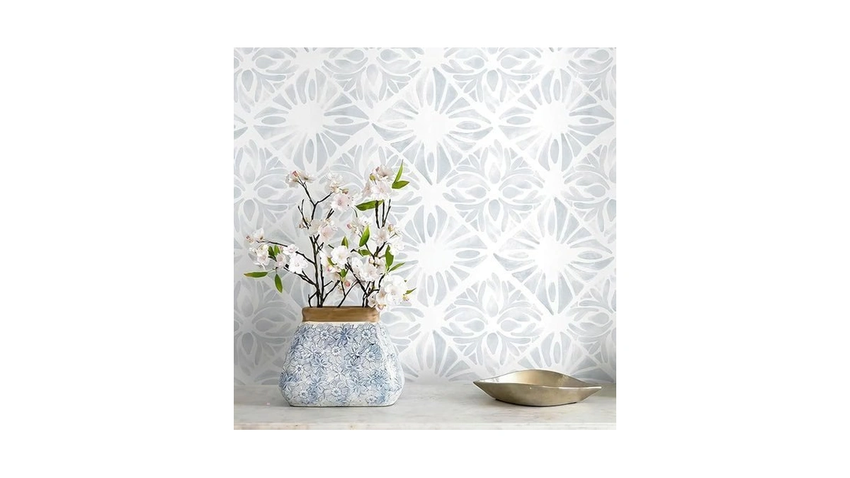 Fiula Blue Wallpaper Coastal Peel And Stick... - Coupon