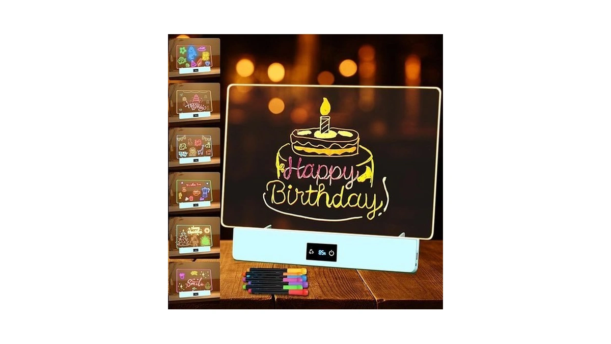 Exbelle 16 Rechargeable Led Drawing Board For Kids... - Coupon