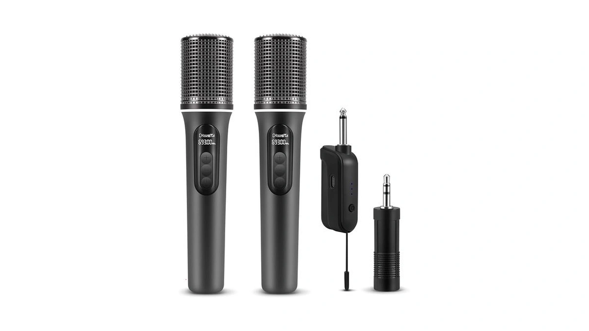 Wireless Microphones 5-level Volume Adjustment Dual... - Coupon