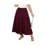 Younrui Plus Size Burgundy Skirts For Women 4x With... - Coupon
