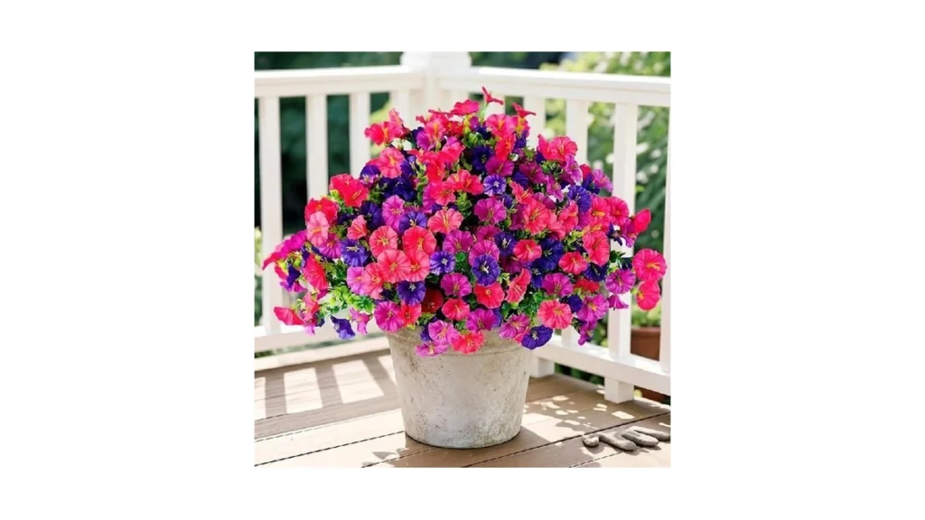 Yibukiy 12pcs Artificial Outdoor Flowers For... - Coupon