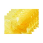 Shrahala Yellow Abstract Marble Placemats Light... - Coupon