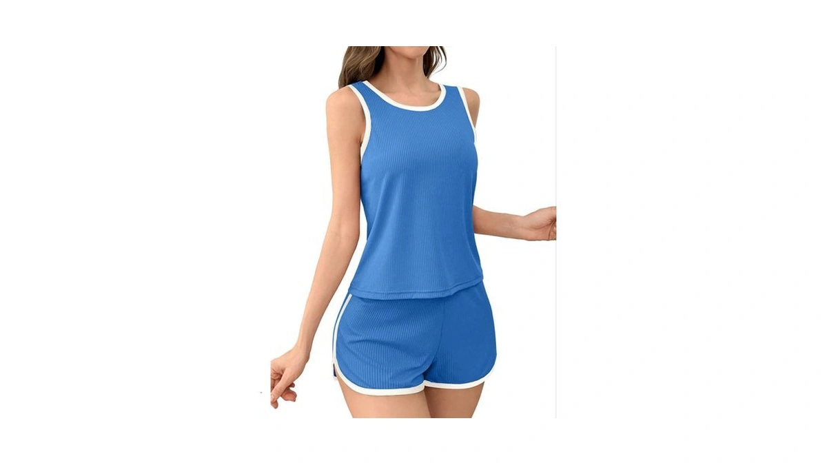 Justfashionnow Women S 2-piece Contrast Trim Pajama... - Coupon