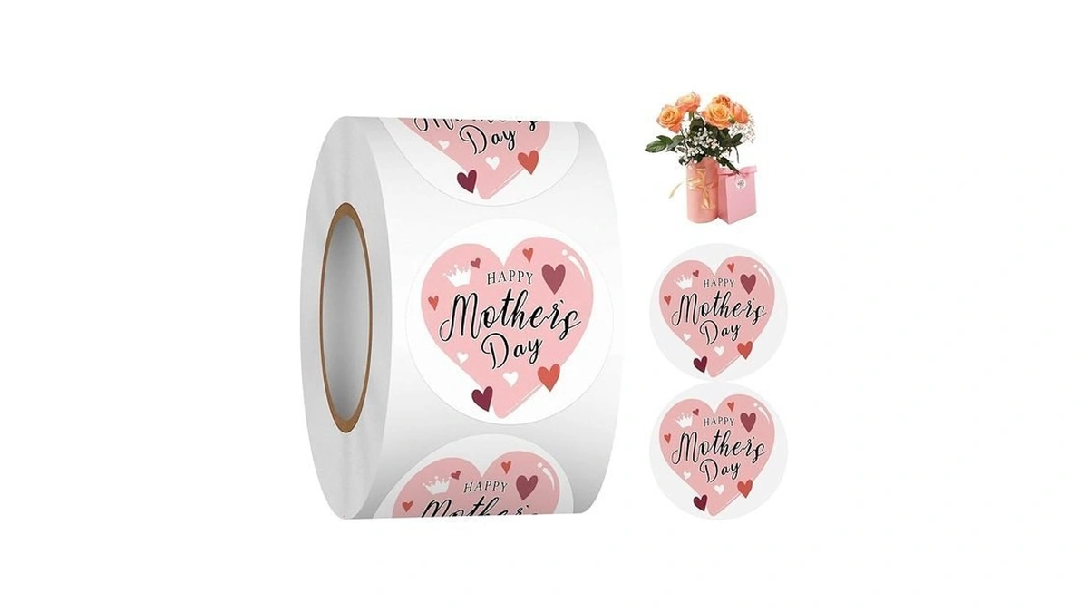 Happy Mother S Day Label Stickers Roll 1 5 Inch 500... - Coupon