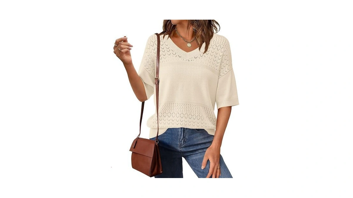 Prettygarden Women S Short Sleeve Sweater Tops 2026... - Coupon