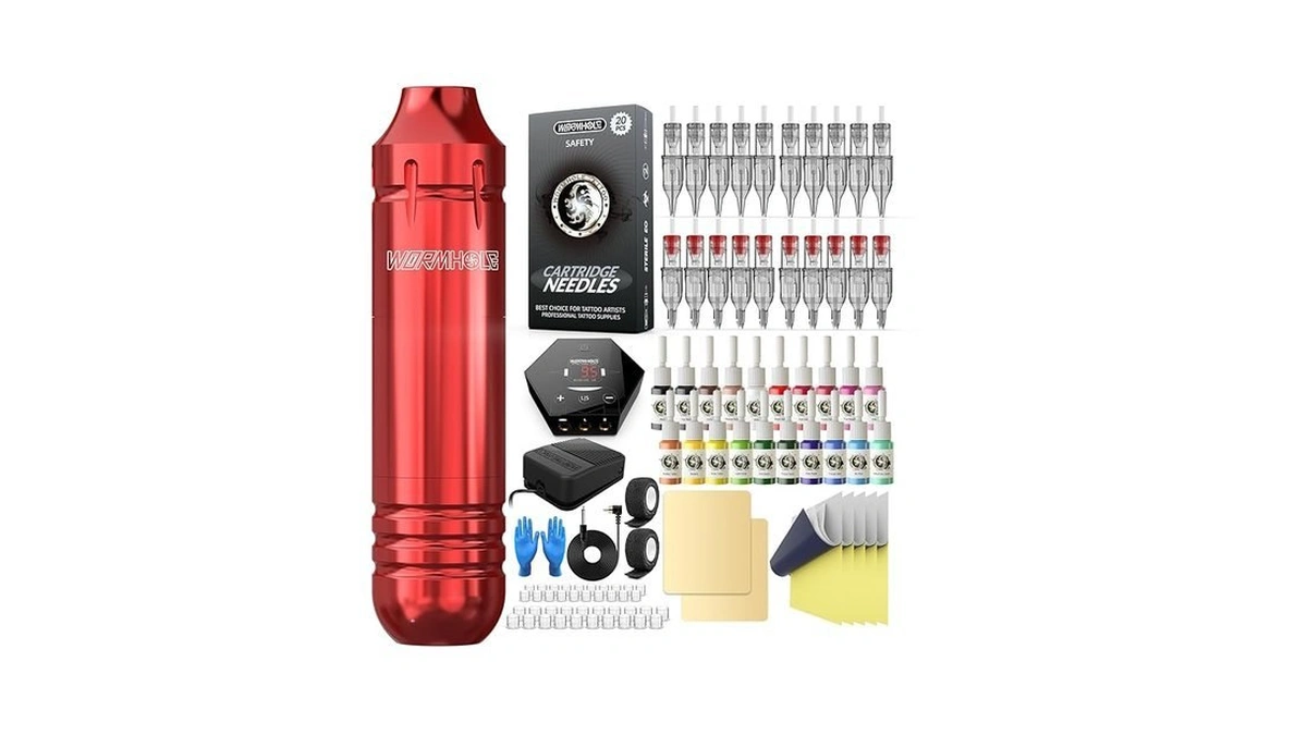 Wormhole Tattoo Kit For Beginners Rotary Tattoo Pen... - Coupon