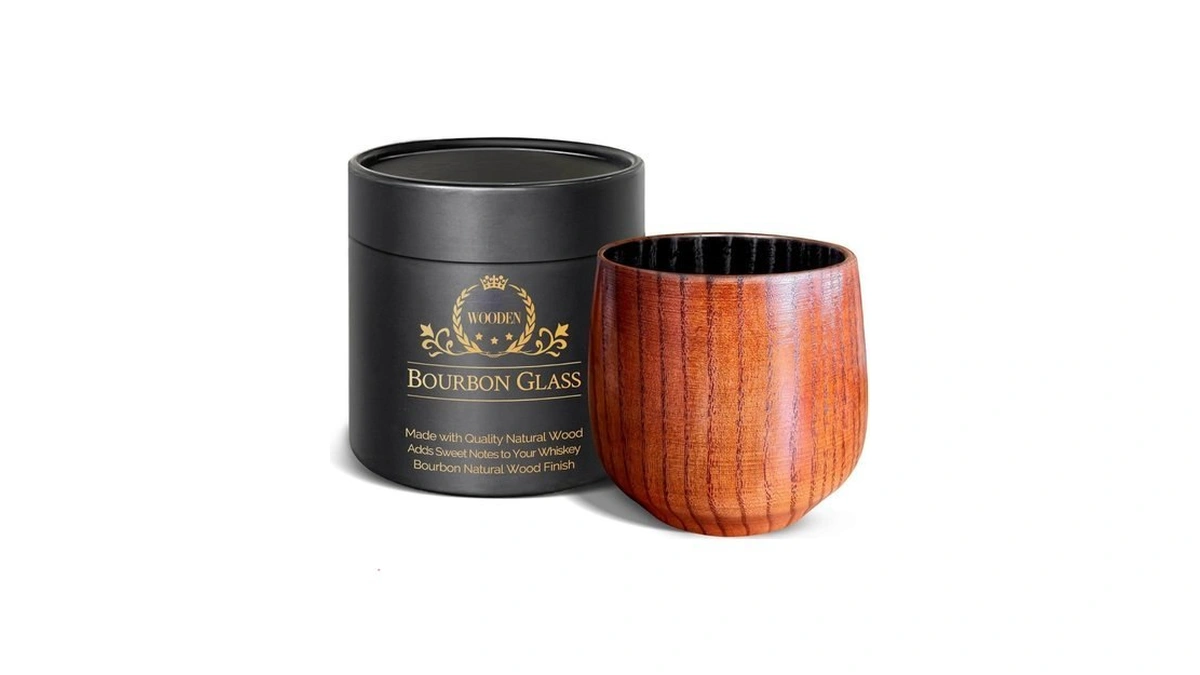 12oz Charred Wooden Bourbon Drinking Glass Bourbon... - Coupon