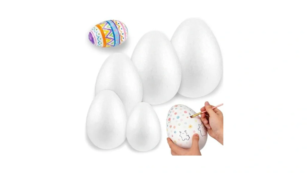 5 Pcs Jumbo White Foam Eggs For Crafts Atarvana 7 9... - Coupon