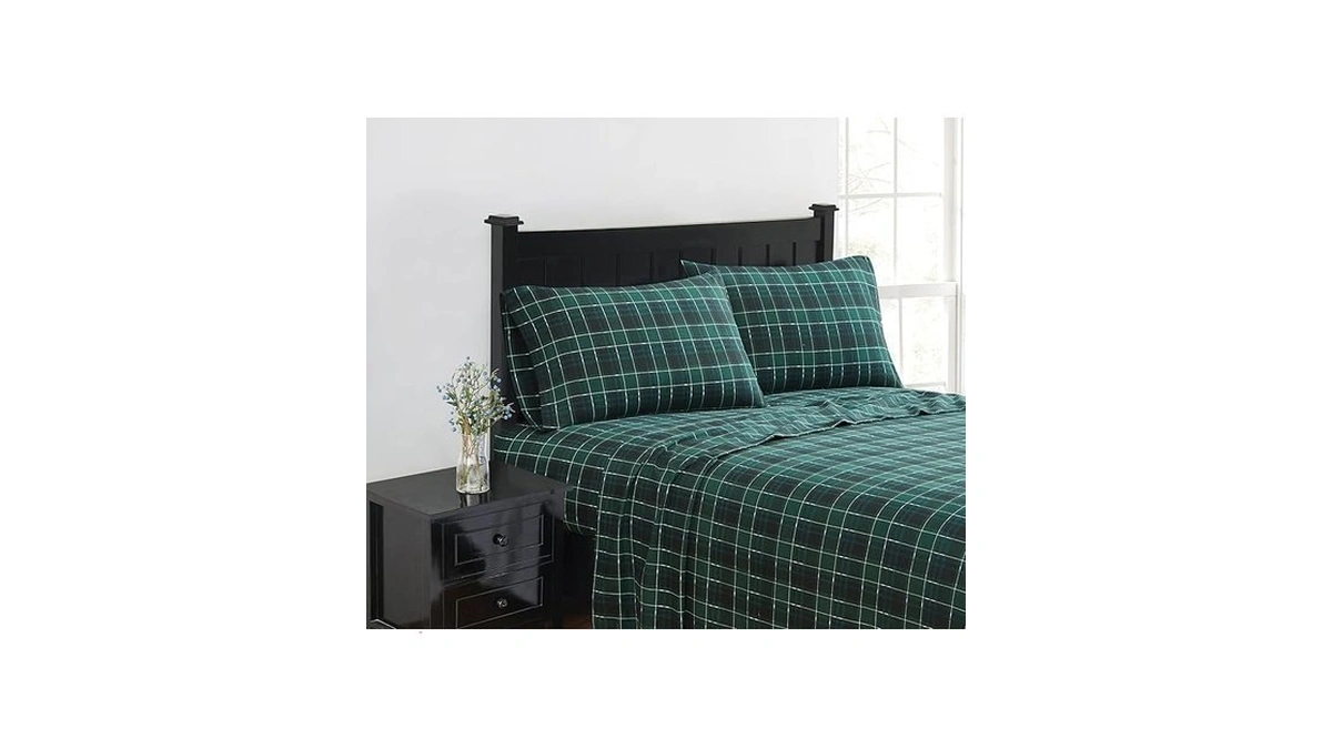 London Fog Plaid Flannel Multiple Cotton 4-piece... - Coupon