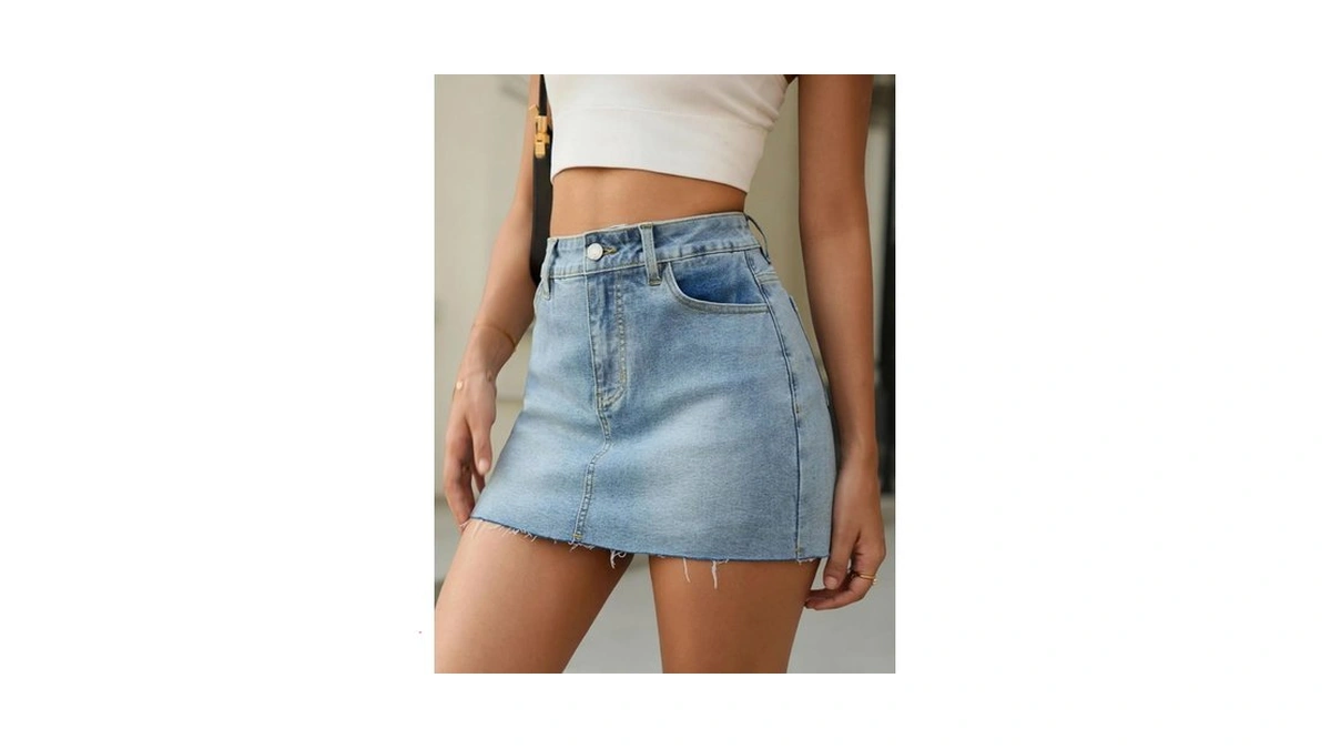 Iwd Jean Skorts For Woman High Waisted Stretchy... - Coupon