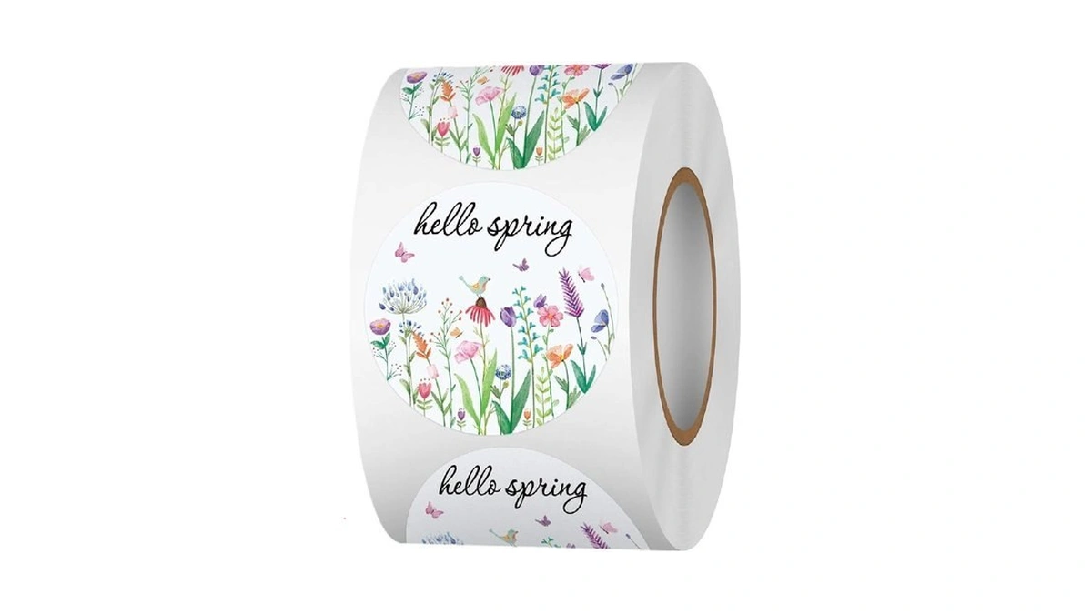 Acetiamin 500pcs Hello Spring Label Sticker Roll 1... - Coupon