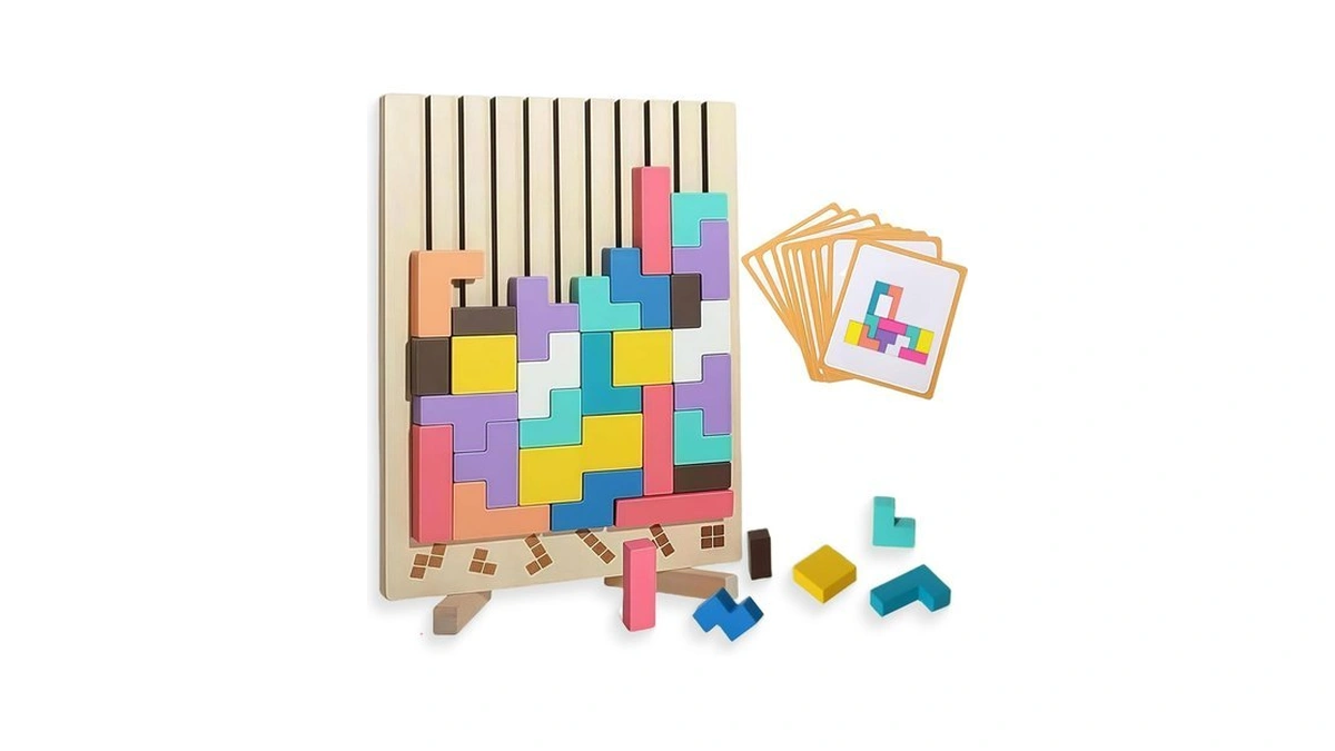 Famchains Wooden Block Stacking Puzzle Toy Sliding... - Coupon