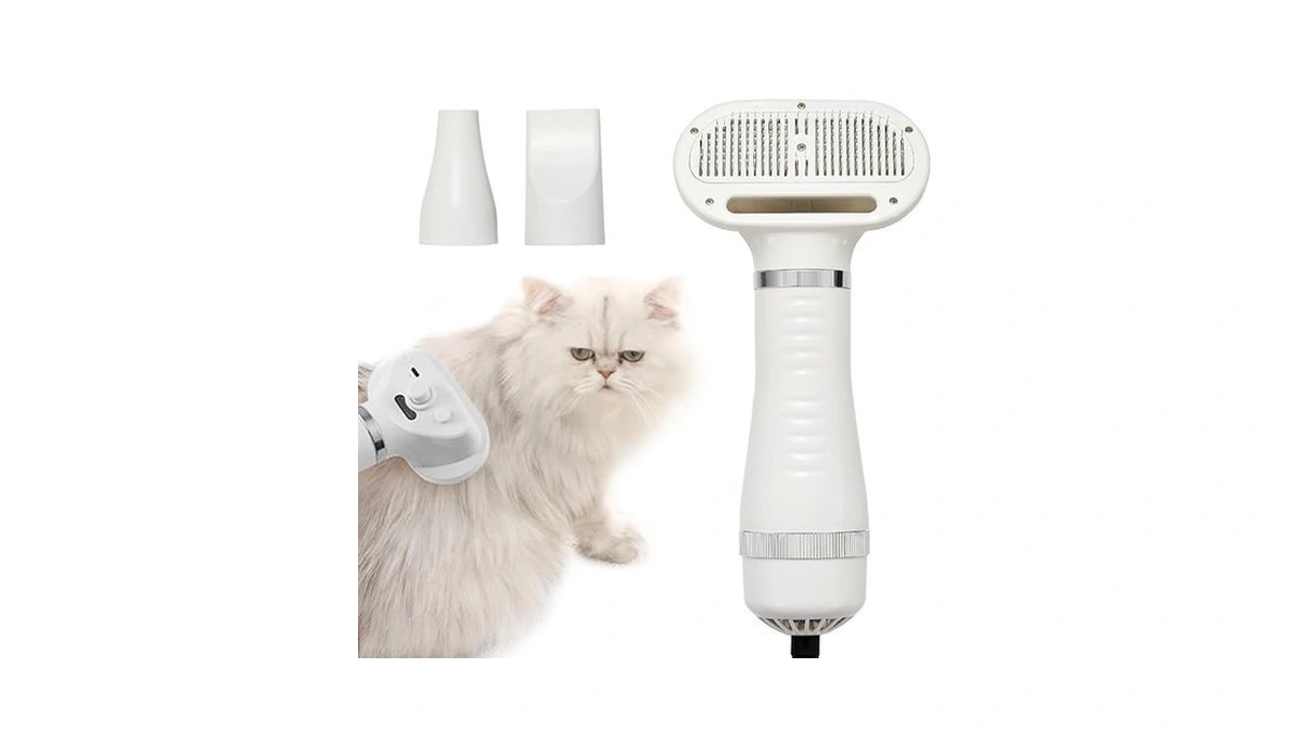 3-in-1 Pet Hair Dryer Brush For Dogs Cats Portable... - Coupon