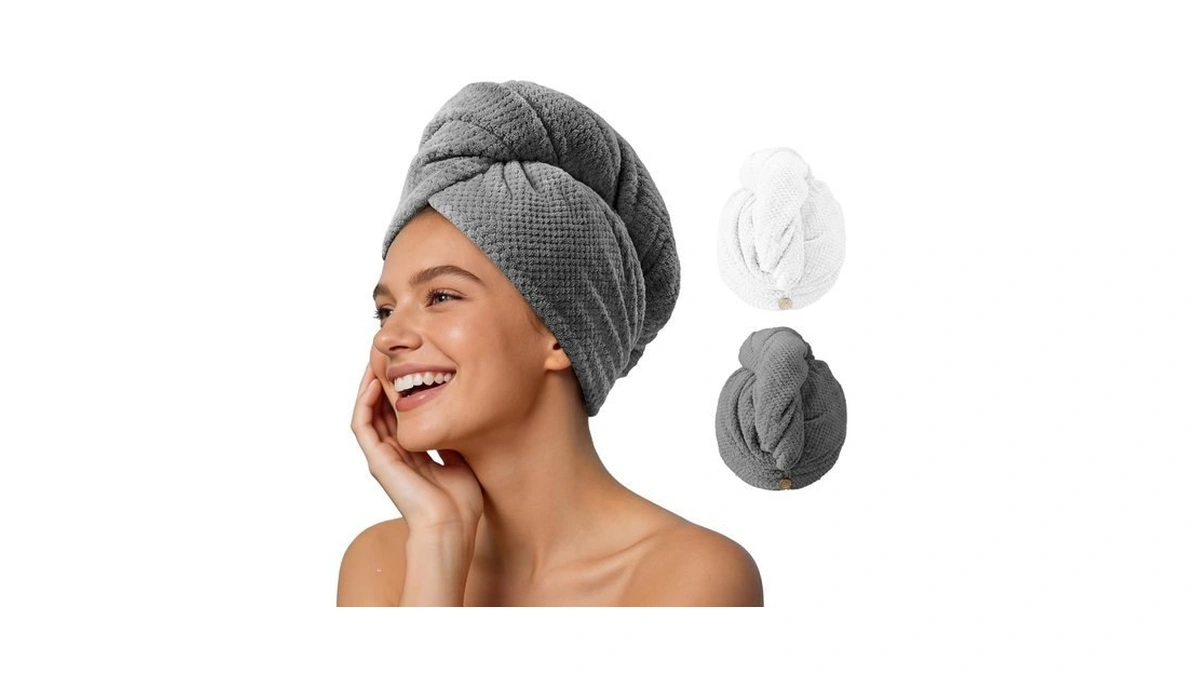Umisleep 2 Pack Microfiber Hair Towel Wrap For... - Coupon