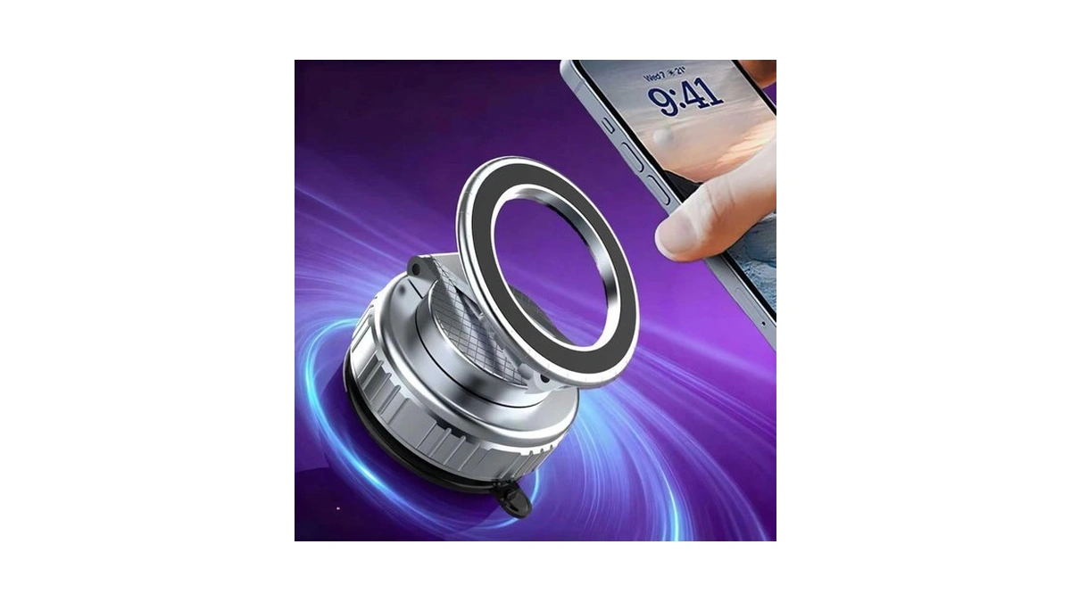 Geyuths Magnetic Vacuum Car Phone Holder With... - Coupon