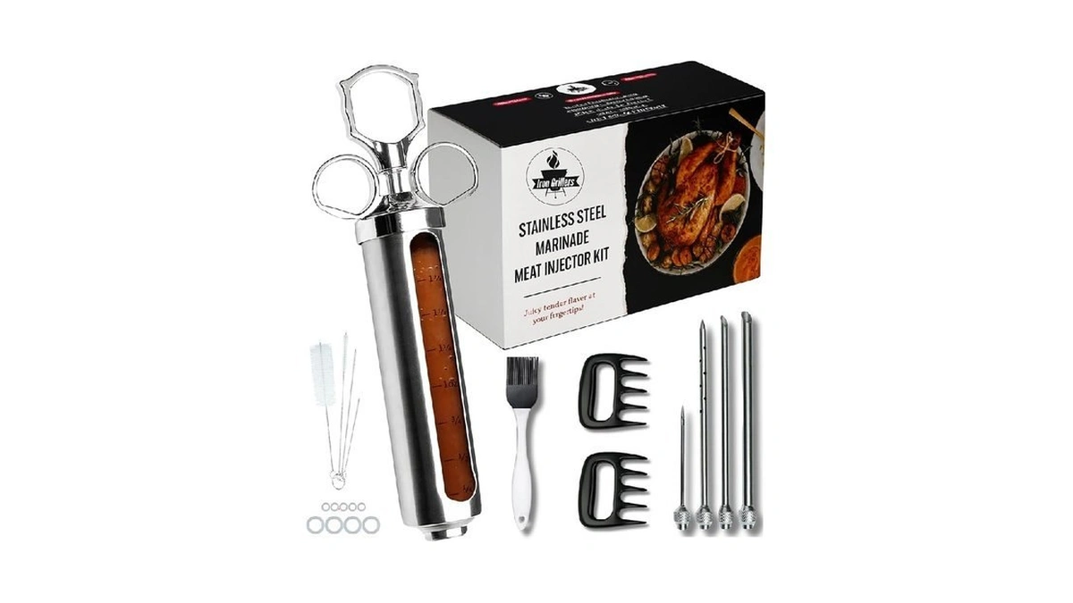 Professional Meat Injector Marinade Syringe Kit For... - Coupon