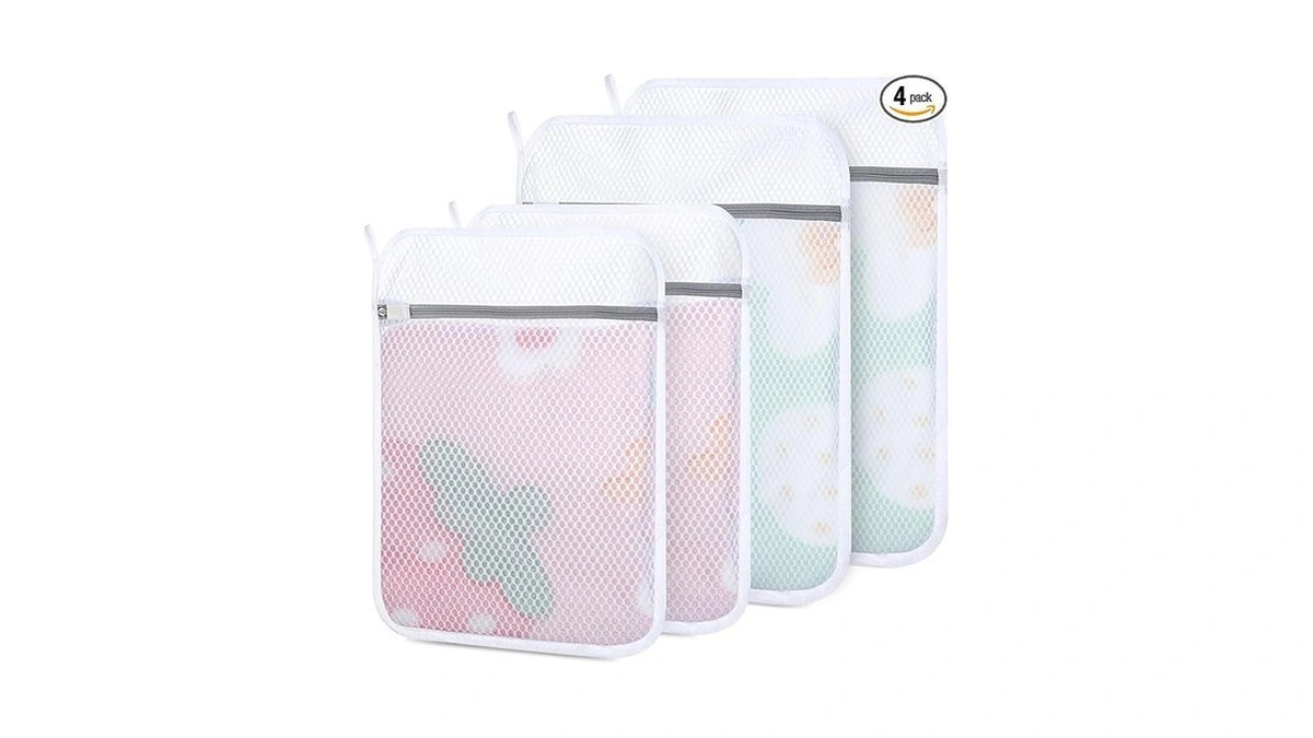 Dntorx 4 Pcs Durable Honeycomb Mesh Laundry Bags... - Coupon