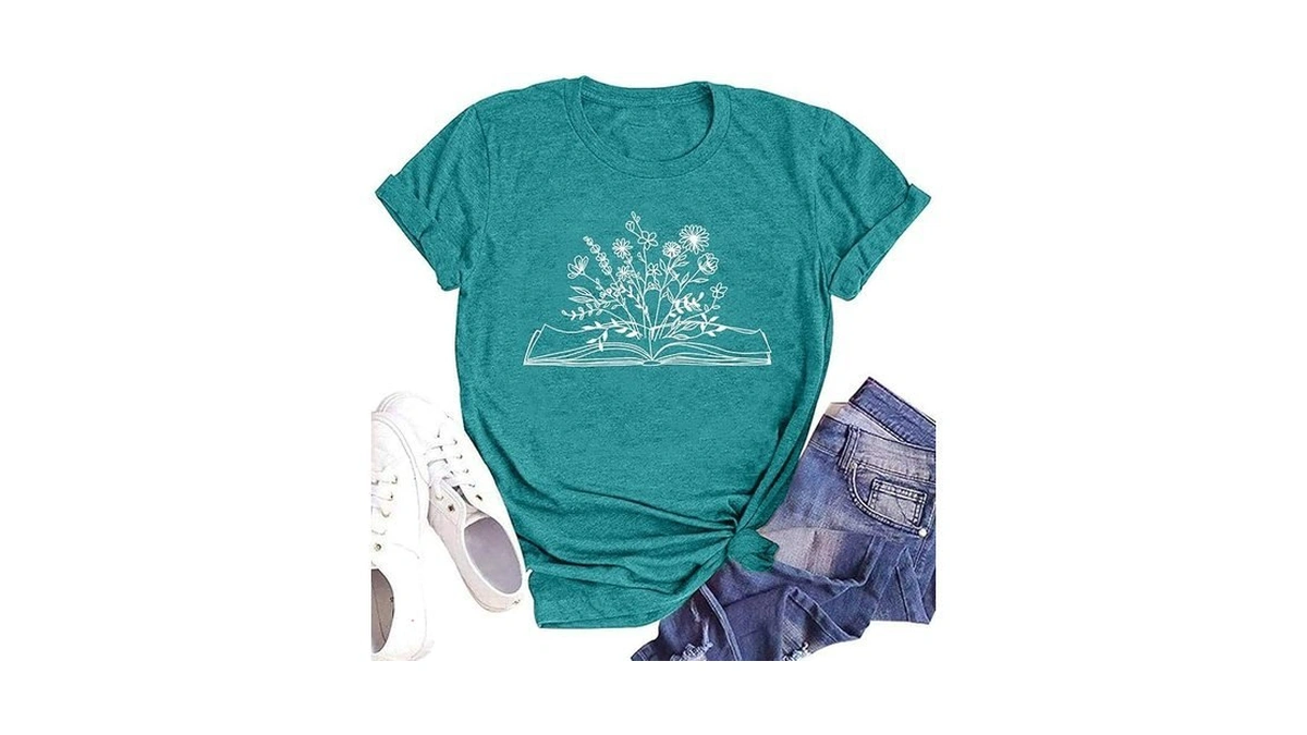 Book Lover Shirts Women Teacher T Shirt Funny... - Coupon