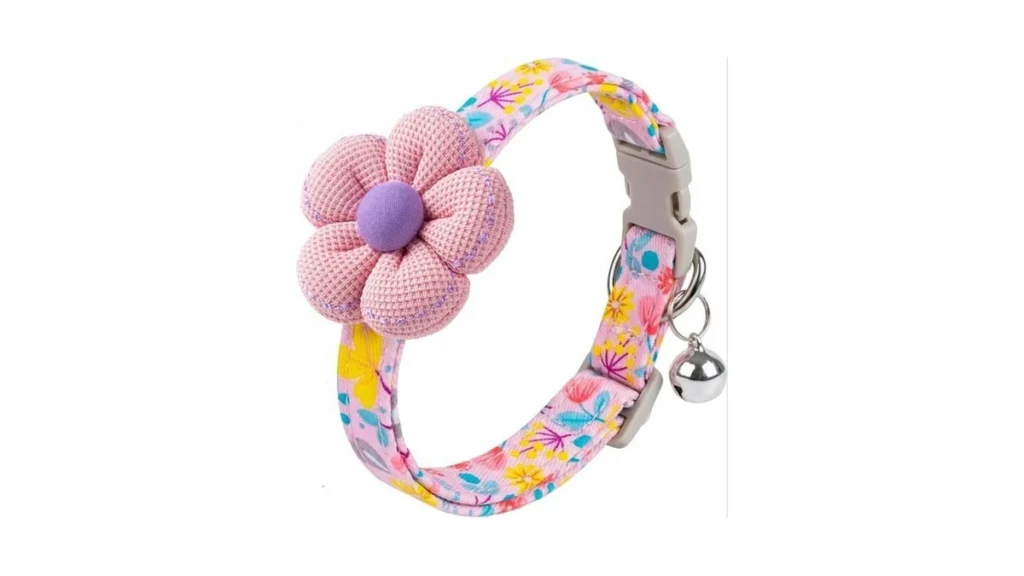 Floral Dog Collar With Bell And Flower Cute Dog... - Coupon