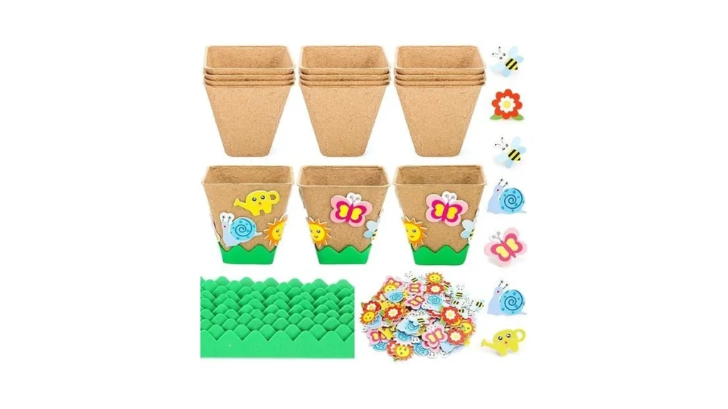Ayfjovs 15 Pack Garden Paper Pot Craft Kit Square... - Coupon