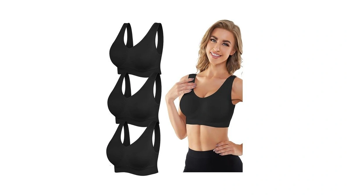 Yadifen 3 Pack Womens Sports Bras Wireless... - Amazon Promo Code