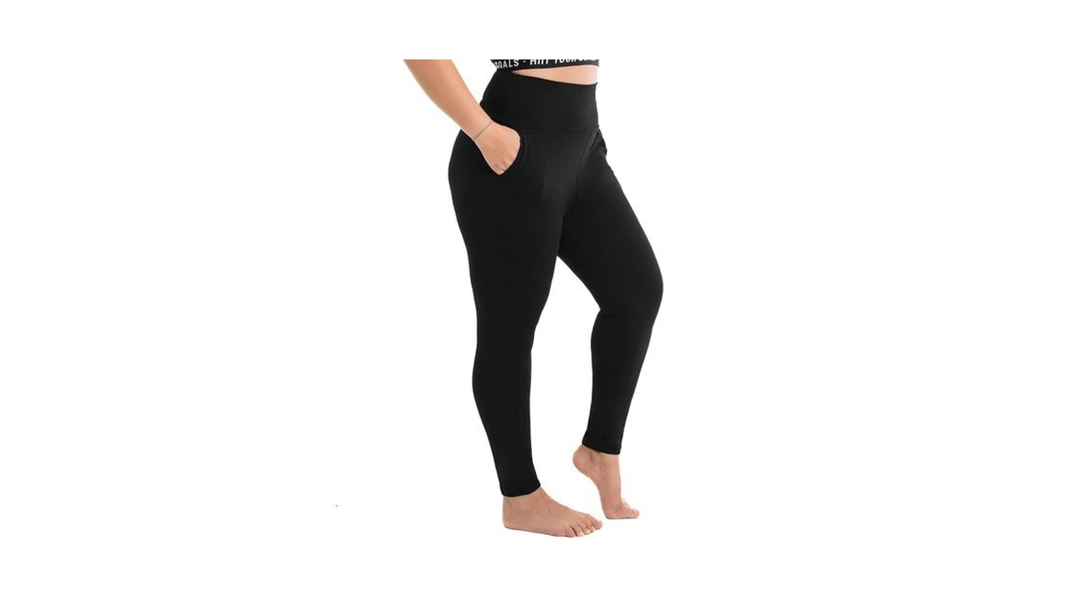 Walifrey Plus Size Leggings With Pockets For Women... - Coupon