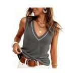 Tankaneo Womens V Neck Tank Tops Summer Trendy... - Coupon