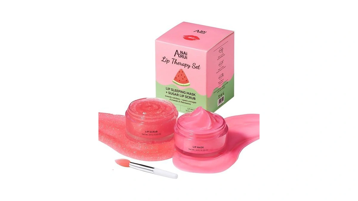 Hydrating Lip Mask Set Lip Scrub Lip Butter... - Coupon