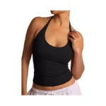 Reoria Women S Tie Halter Tank Tops Basic Scoop... - Coupon