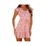 Yundai Women S Floral Ruffle Mini Dress Tie Front... - Coupon