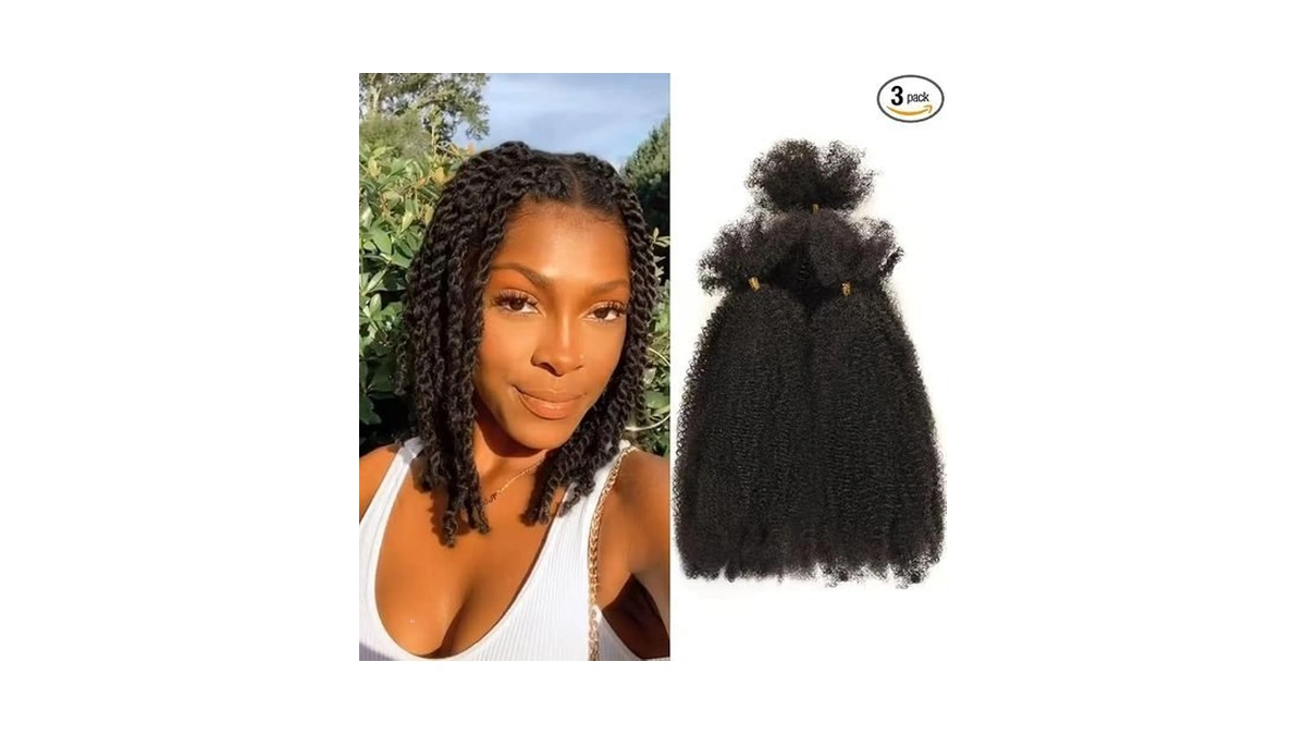 Afro Kinky Curly Bulk Hair For Twist Braids... - Coupon