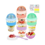 Torchero Yogurt Parfait Cups With Lids Reusable - 4... - Coupon
