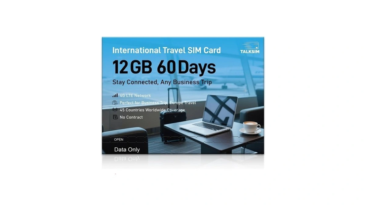 International Data Sim Card 12gb 60 Days 4g Lte... - Coupon