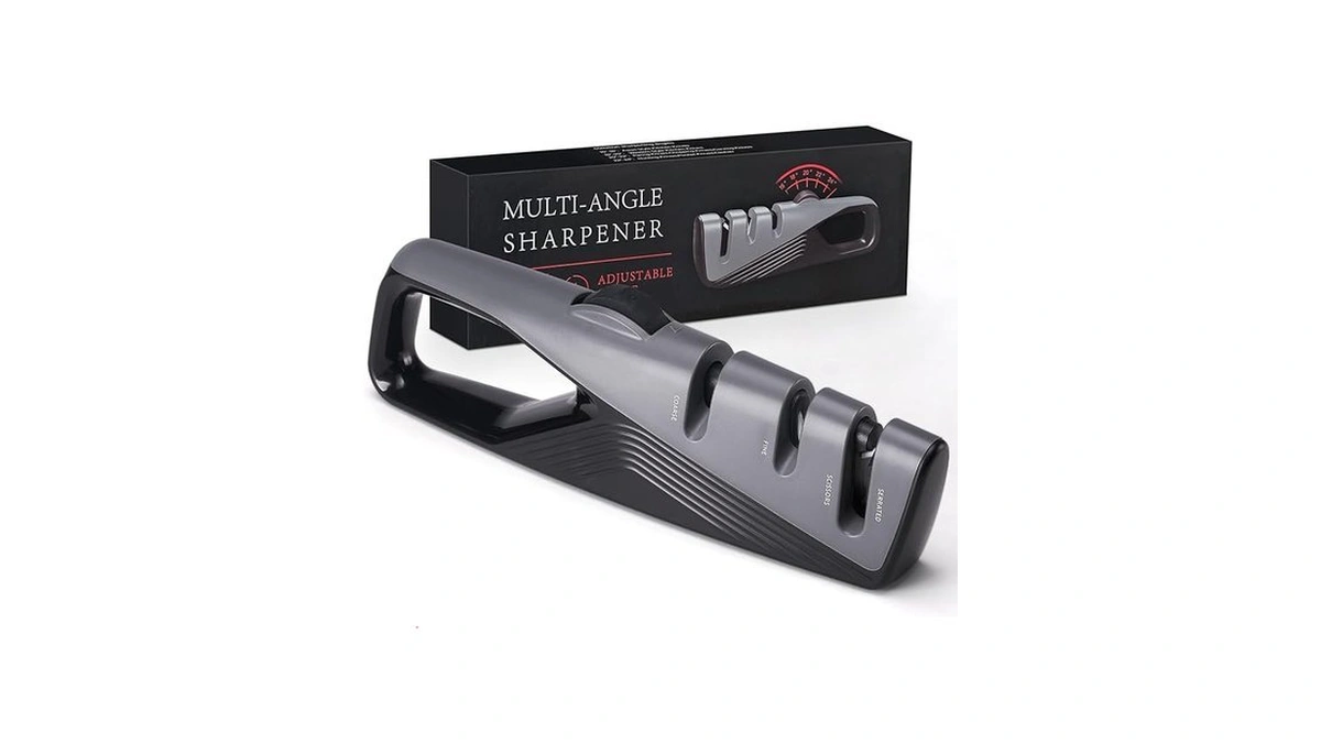 Knife Sharpener With 5 Adjustable Angle Coarse Fine... - Coupon