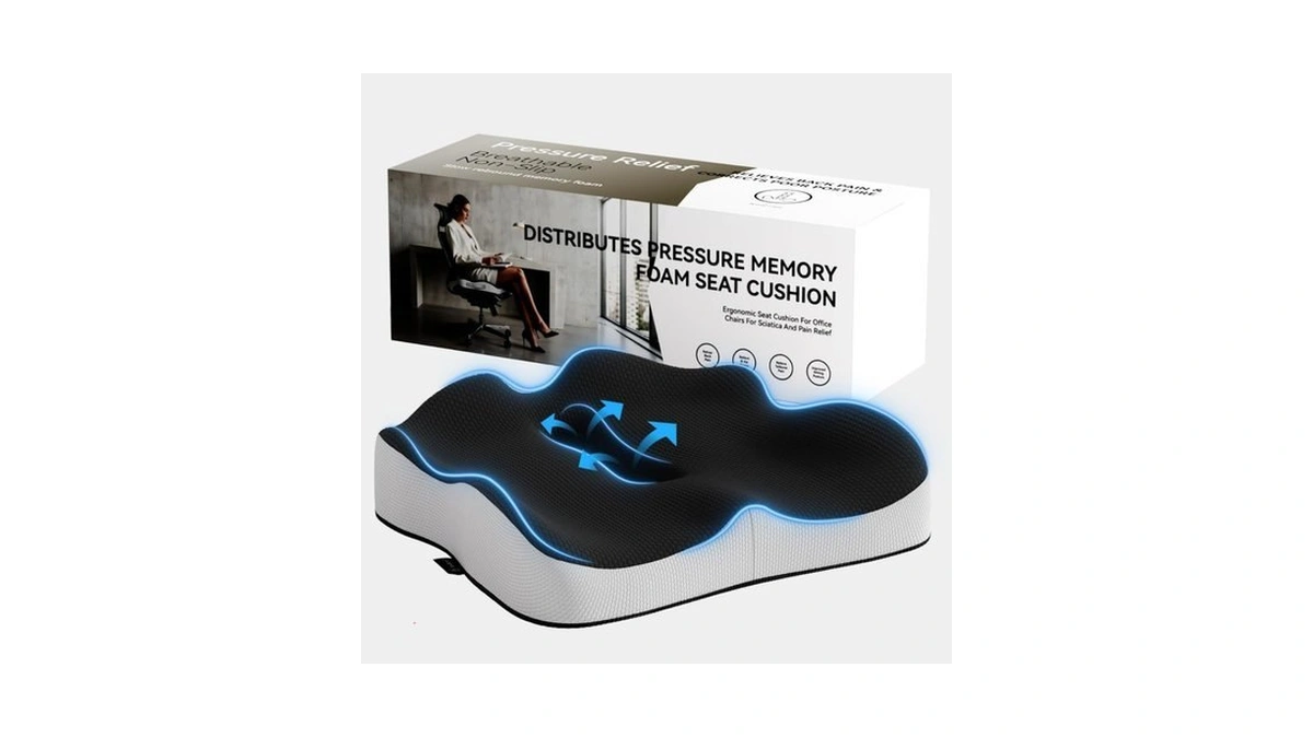 Modreve Memory Foam Seat Cushion For Office Chairs... - Coupon
