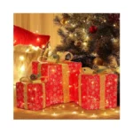 Set Of 3 Christmas Lighted Gift Boxes 60 Led... - Coupon