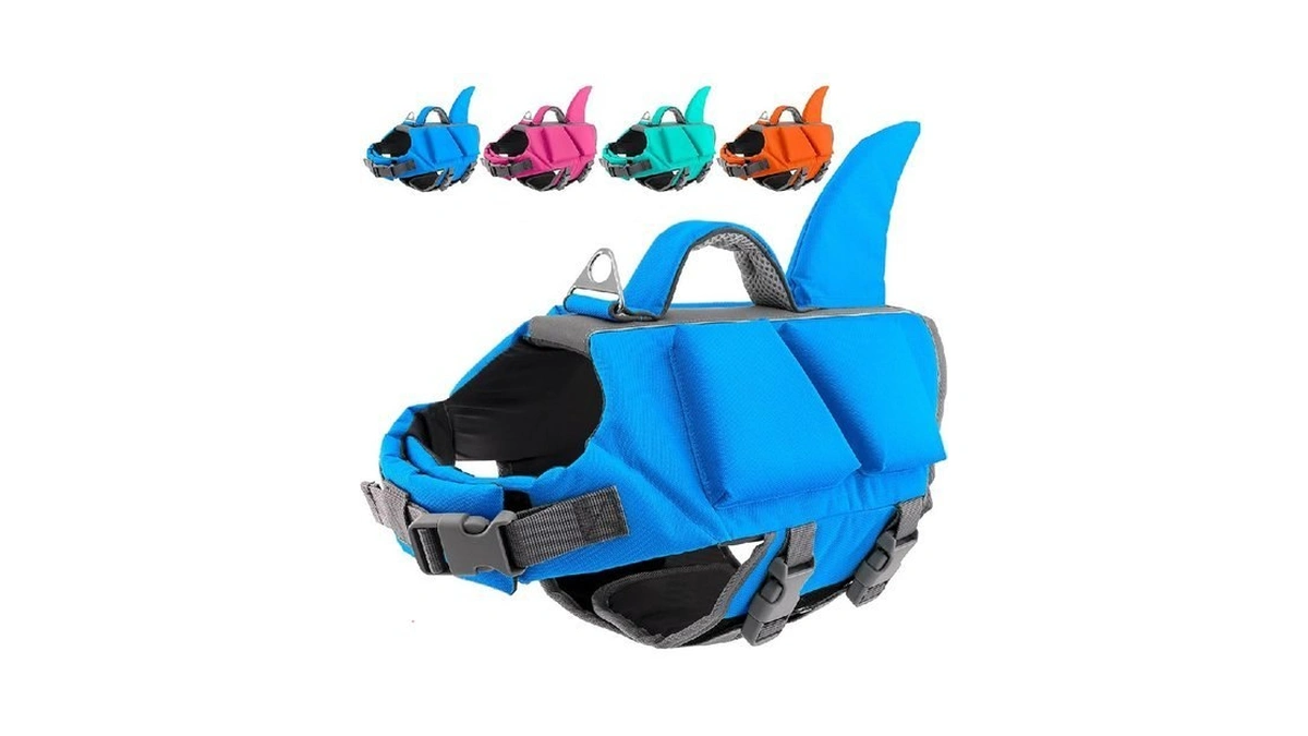 Fragralley Shark Fin Dog Life Jacket With Extra... - Coupon