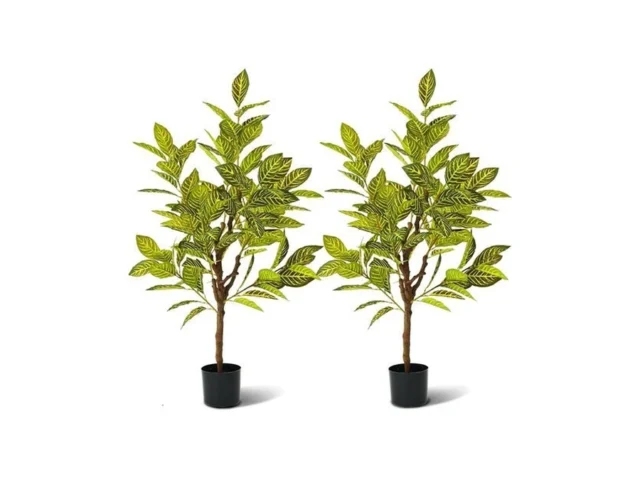 Famigmo 4ft Fake Plants Guava With Yellow Patterned… – Coupon